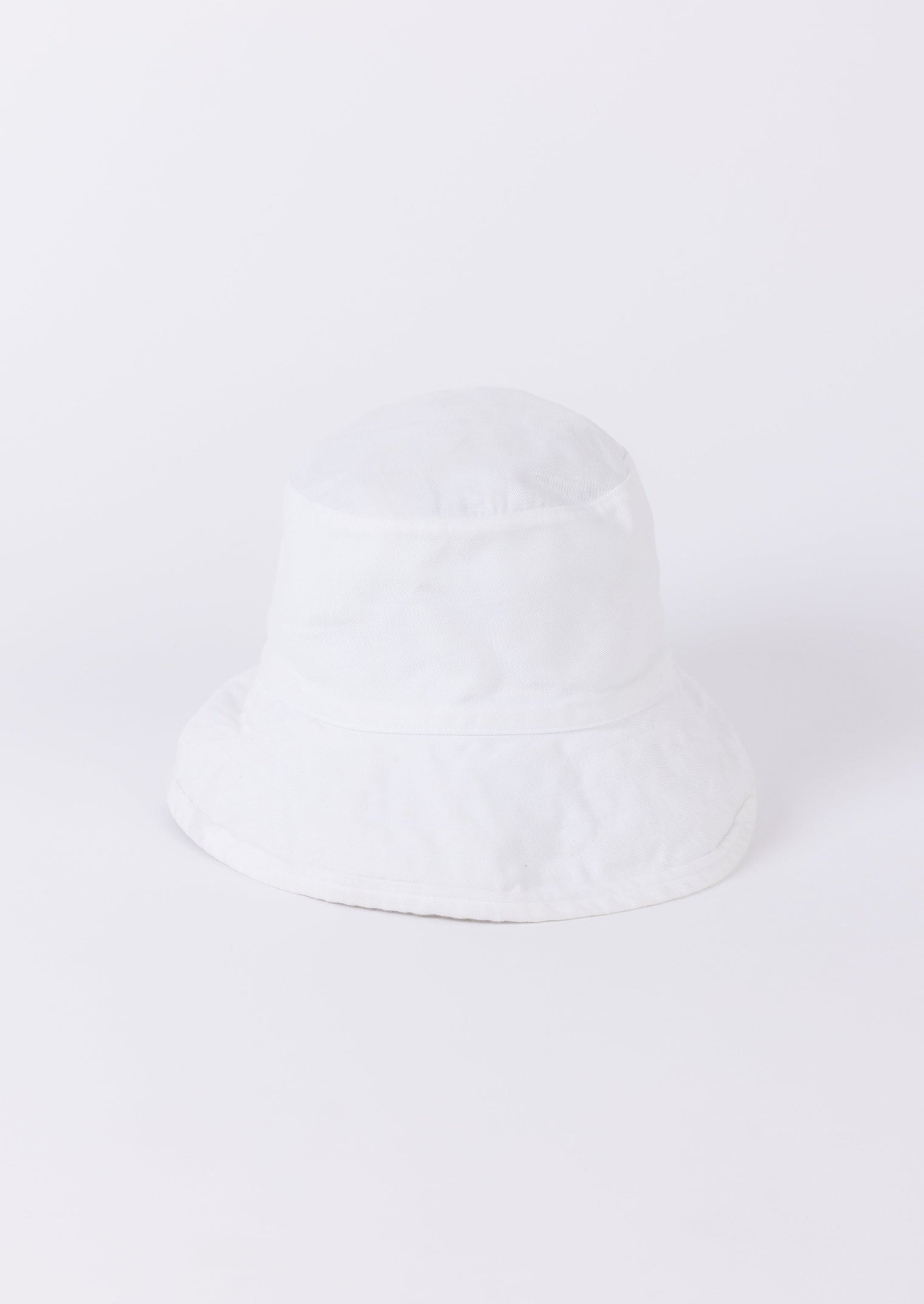 White cotton bucket hat