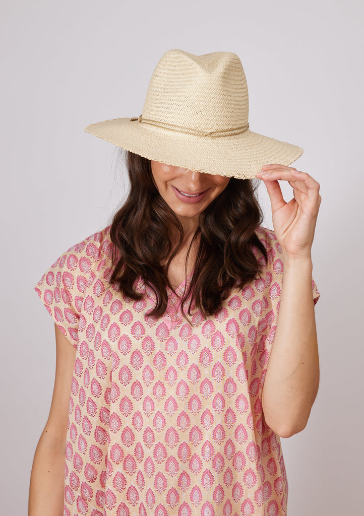 Fringed Bucket Hat- White