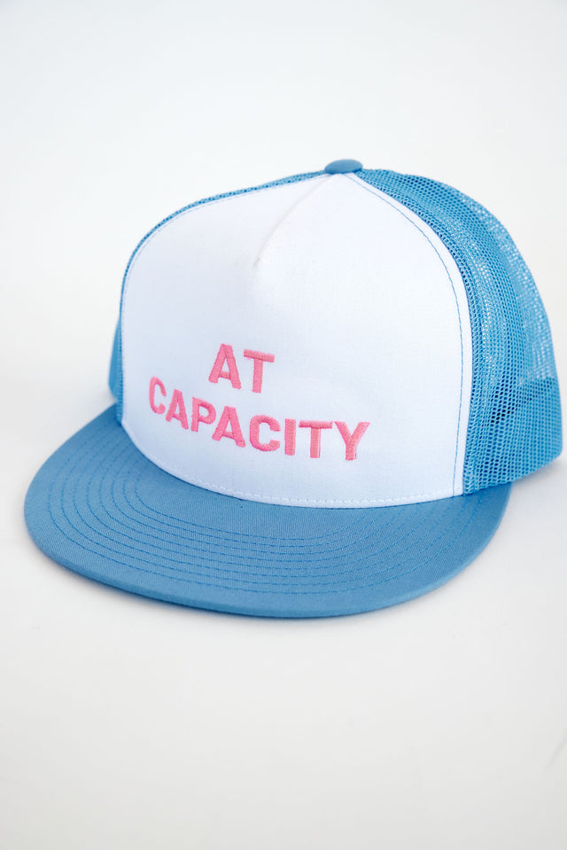 Blue and white novelty baseball cap