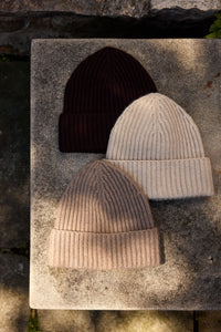 Cashmere Rib Beanie