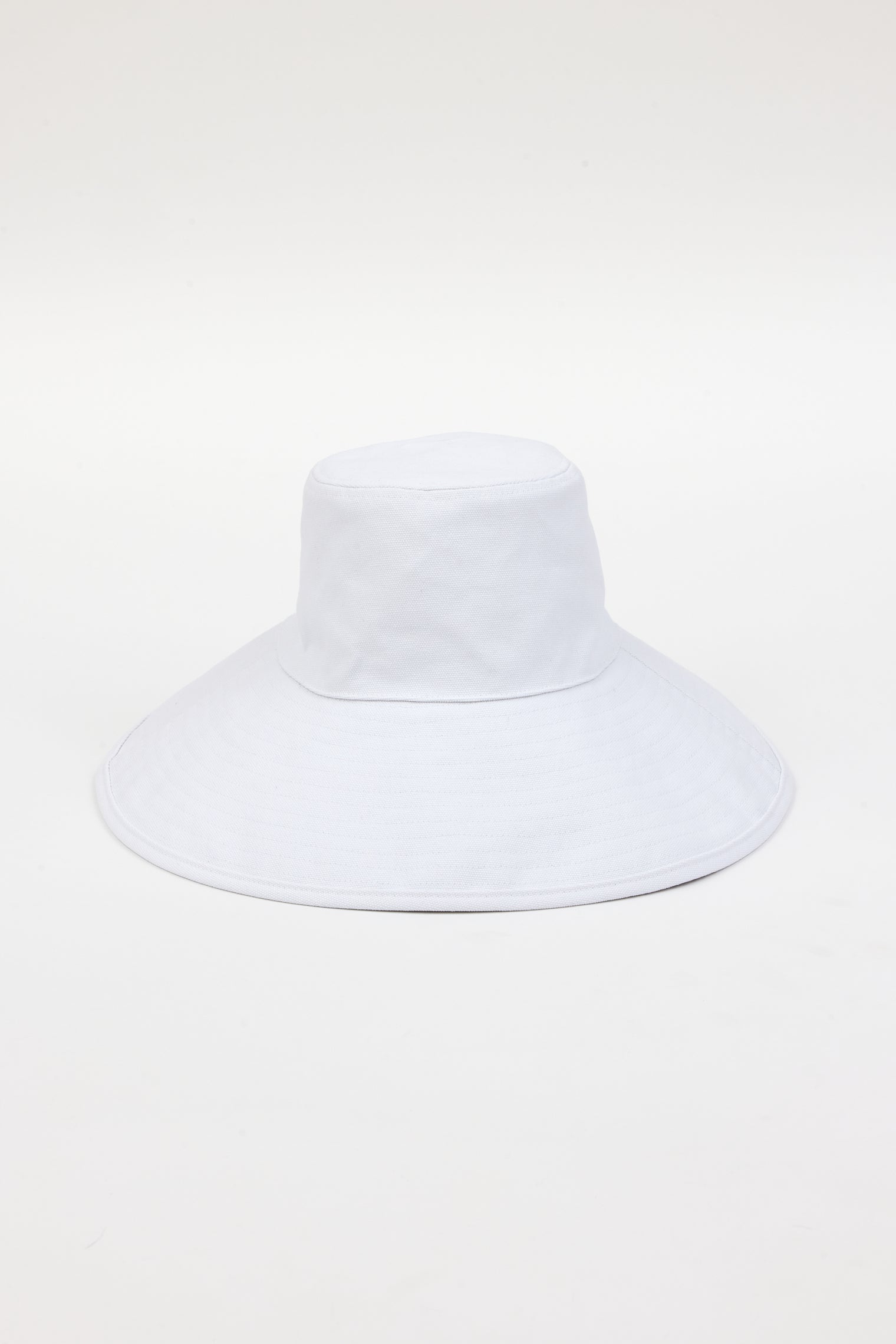 White canvas sunhat