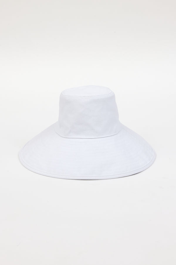 White canvas sunhat