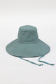 Blue canvas sunhat with chinstrap