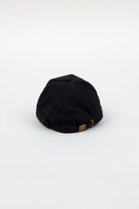 Back of black rain cap