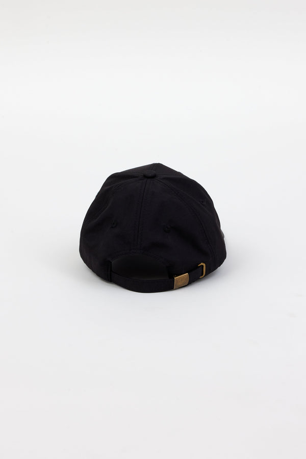 Back of black rain cap