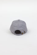 Back of grey rain cap
