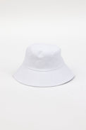 White cotton bucket hat