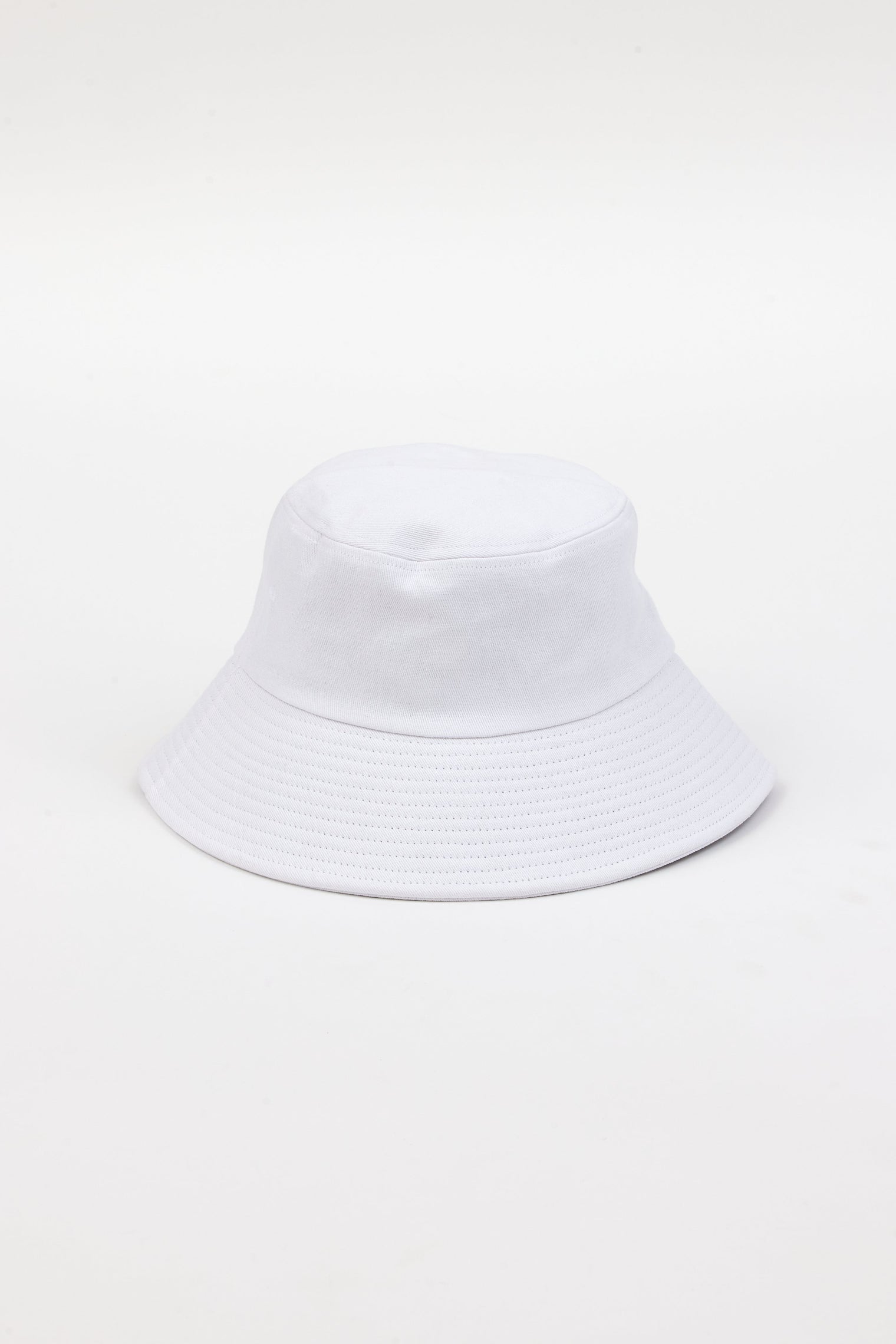 White cotton bucket hat