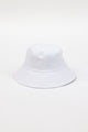 White cotton bucket hat
