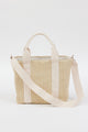 Woven straw insulated cooler tote