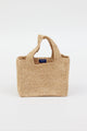 Small structured natural woven straw bag