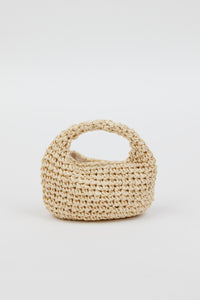 Natural colored small slouch bag