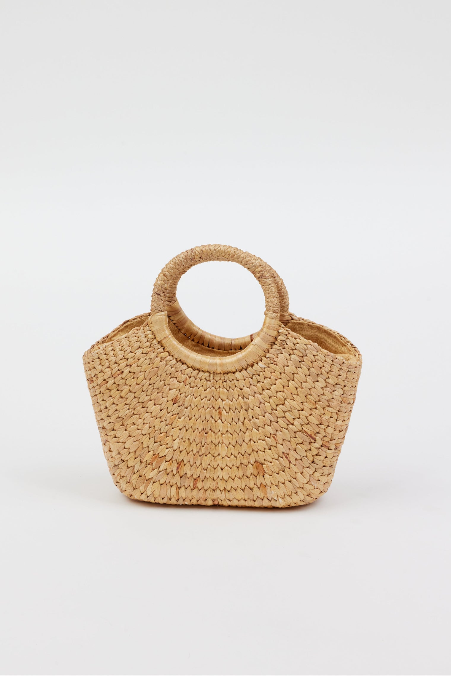 structured straw mini bag