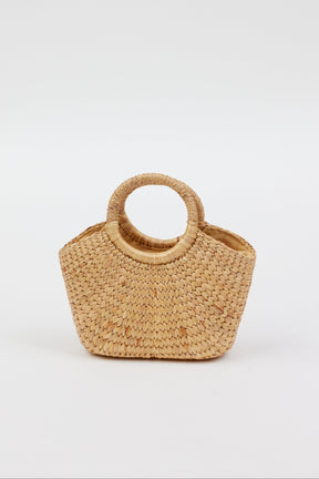 structured straw mini bag