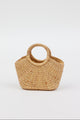 structured straw mini bag