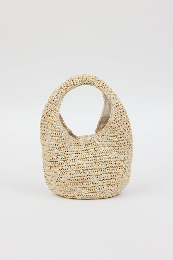Paper straw slouchy bag