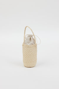Straw wine bag with handle