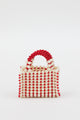 Red beaded bag