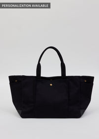 Black tote with pockets