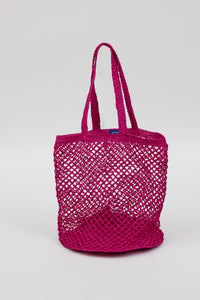 pink straw raffia bag
