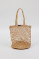 tan straw raffia bag