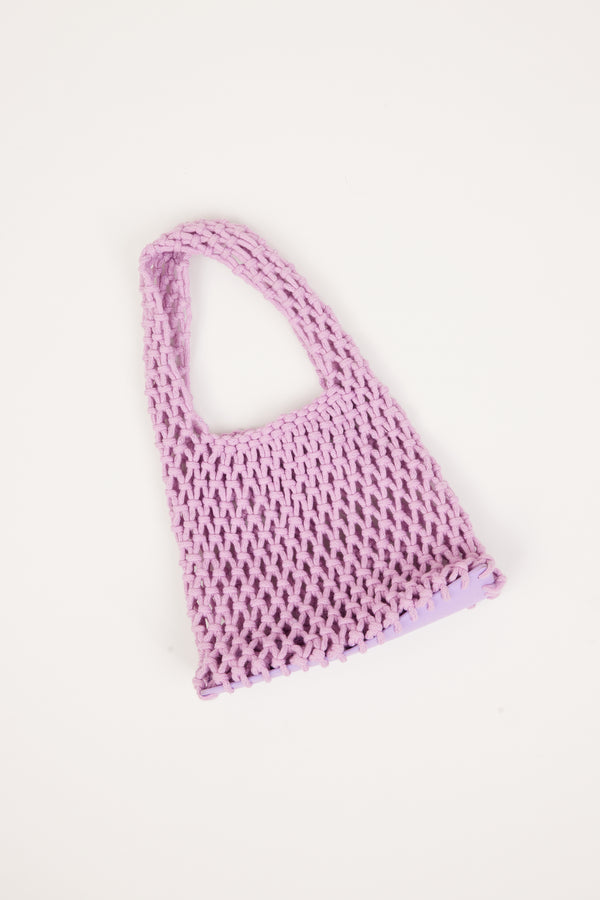 lavender cotton woven bag