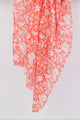 coral and white floral sarong