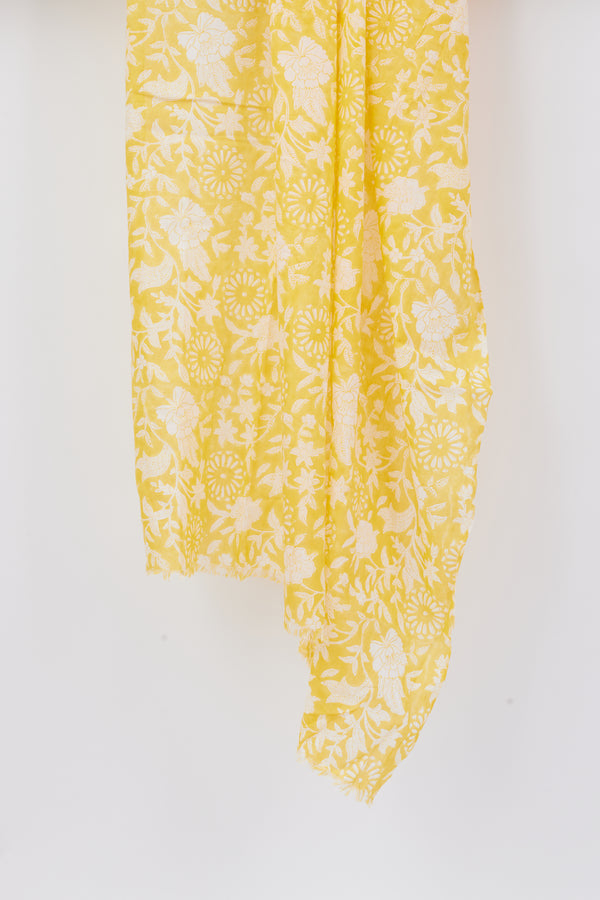 yellow and white floral sarong