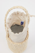 Straw wine bag with handle