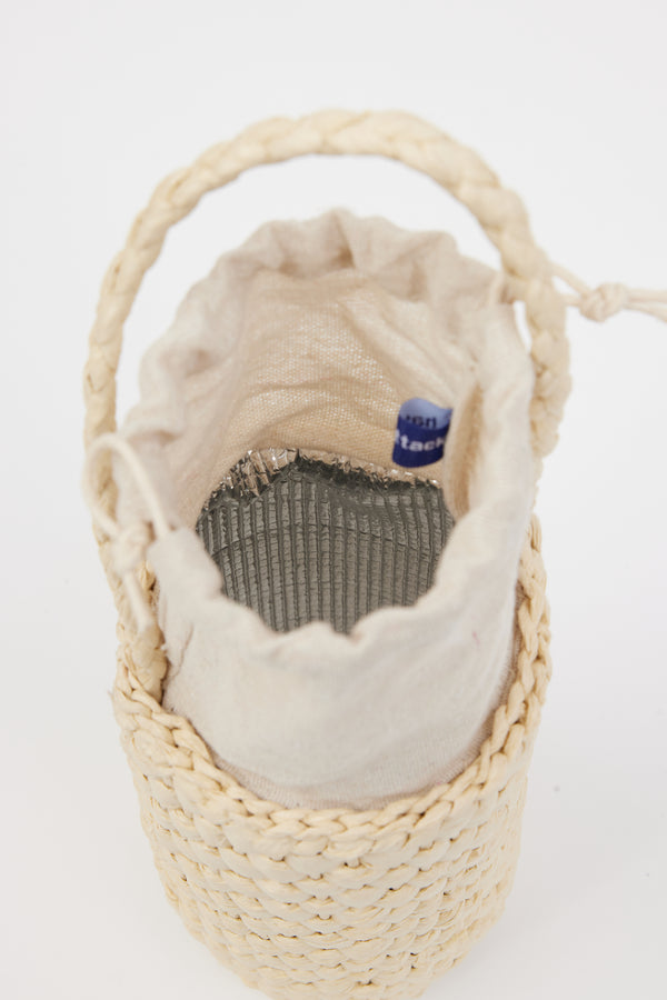 Straw wine bag with handle
