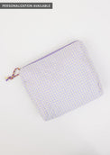 Lavender check bag with zipper