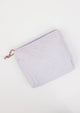 Lavender and ivory check mini bag with zipper