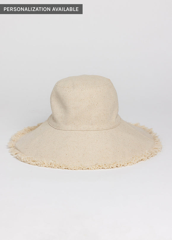 Tan canvas packable hat