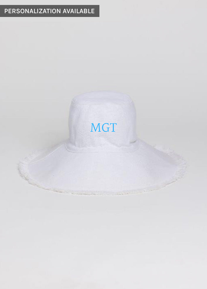 Fringed Canvas Packable Sun Hat