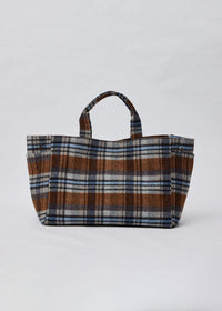 Plaid Airplane Tote
