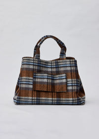 Plaid Airplane Tote