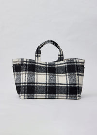 Plaid Airplane Tote