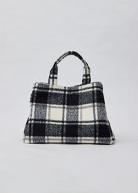Plaid Airplane Tote