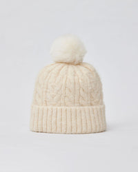 Alpine Cable Beanie with Pom