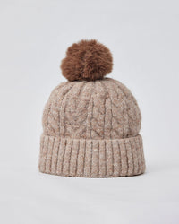 Alpine Cable Beanie with Pom