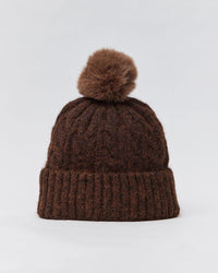 Alpine Cable Beanie with Pom