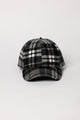 Black and grey check baseball cap