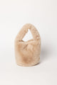 Tan faux fur mini bag