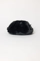 Black faux fur clutch