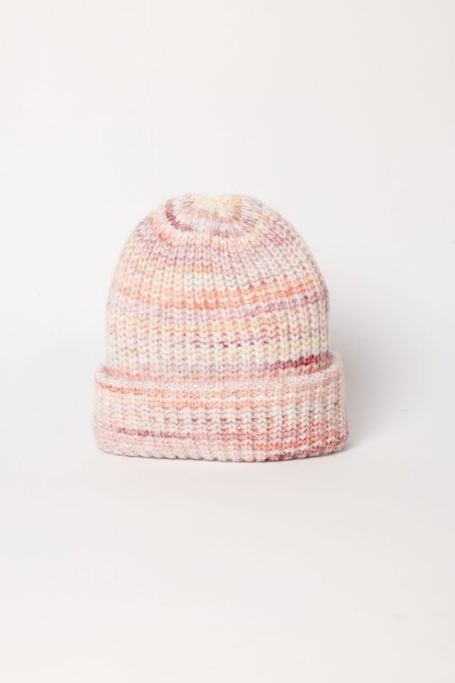 Pink pastel marled beanie
