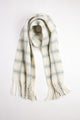 Sage and ivory window plaid scarf