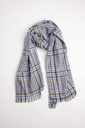 Blue plaid scarf