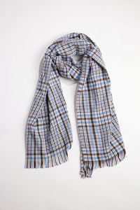 Blue plaid scarf