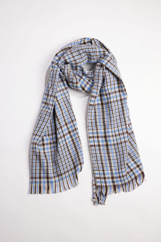Blue plaid scarf