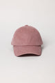 Blush pink corduroy baseball cap
